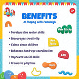 DOUGH Funskool-Fundough Playset Ice Cream Shop, Make ice-Cream with Colourful, molds and extruder, Multicolour, Dough, Toy, Shaping, Sculpting, 3 Years - Timbuktoon