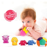 Giggles Funskool Gift Set Premium, Toy Set for Newborn Baby, Infants & Toddlers, Includes Rattle, Teether, Animals & Activity Toys With Development, Gift Set for Babies, Multicolor Age 3+ Months - Timbuktoon