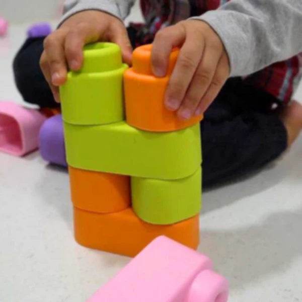 Zephyr Learning Steps - Infant Blocks-4, Montessori Toys for Babies, Early Development, Soft Building Blocks, Block Sets, Colors and Counting, Premium Blocks, Stack Toy, Toddler Block Toys, 36 Pieces - Timbuktoon