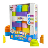 Zephyr Learning Steps - Infant Blocks-4, Montessori Toys for Babies, Early Development, Soft Building Blocks, Block Sets, Colors and Counting, Premium Blocks, Stack Toy, Toddler Block Toys, 36 Pieces - Timbuktoon