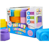 Zephyr Learning Steps - Infant Blocks-2, Montessori Toys for Babies, Early Development, Soft Building Blocks, Block Sets, Colors and Counting, Premium Blocks, Stack Toy, Toddler Block Toys, 18 Pieces - Timbuktoon