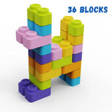 Zephyr Learning Steps - Infant Blocks-4, Montessori Toys for Babies, Early Development, Soft Building Blocks, Block Sets, Colors and Counting, Premium Blocks, Stack Toy, Toddler Block Toys, 36 Pieces - Timbuktoon