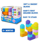 Zephyr Learning Steps - Infant Blocks-2, Montessori Toys for Babies, Early Development, Soft Building Blocks, Block Sets, Colors and Counting, Premium Blocks, Stack Toy, Toddler Block Toys, 18 Pieces - Timbuktoon