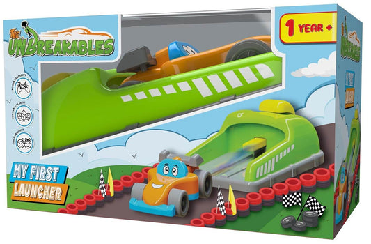 The Unbreakables - My First Launcher, Unbreakables series are fun, colorful and beautiful vehicle range which are seriously unbreakable! Free wheel hence sutaible for Infants, Toddlers and Kids - Timbuktoon