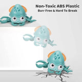 Musical Crawling Octopus Toy for Babies | Interactive Dancing, Wiggling & Sensory Movement Toy | Auto Obstacle Avoidance | Engaging Tummy Time Companion - Timbuktoon