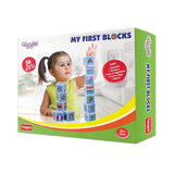 Funskool Giggles - My First Block,Learning Acitvity,Motor Skills, Learn Letters and Numbers, Fruits & Vegetables, Country Flags, Mutlicolor,for 3 Years and Above. - Timbuktoon