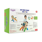 Funskool Giggles - My First Pony, Ride On Toy, Wooden, Ride-on for Toddlers, 18 Months +, Front and Back Movement, Motor Skills and Sense of Direction, Indoors - Timbuktoon
