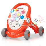 Baybee Oleo Baby Walker for Kids | Push Walker with Music, LED Lights, Rotating Gears & Grip Handle | Activity Walker for Baby Toddlers 0–2 Years (Red)