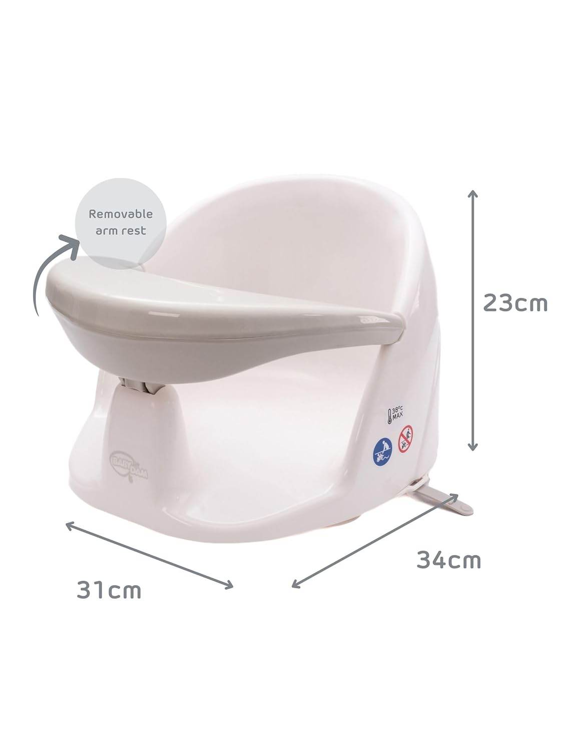 Giggles Funskool Orbital Bath Seat for Newborn Babies, Infants & Toddlers, with Pop-Up Waterproof Suction Pads, 360 Degree Rotation, Water Play Activity Toy, Gift Set for Kids, Age 5+ Months - Timbuktoon