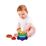Giggles Funskool Stack A Rocket, Nesting & Stackable Textured Toy for Kids, Encourages Learning & Development, Fun Activity for Babies, Gift Set for Kid, Age 6+ Months - Timbuktoon
