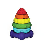 Giggles Funskool Stack A Rocket, Nesting & Stackable Textured Toy for Kids, Encourages Learning & Development, Fun Activity for Babies, Gift Set for Kid, Age 6+ Months - Timbuktoon