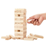 Simmar Wooden Stacking Tower Game – 54 Premium Hardwood Blocks & 4 Dice | Fun Party & Family Game for 6+ Years - Timbuktoon