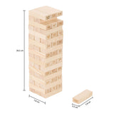 Simmar Wooden Stacking Tower Game – 54 Premium Hardwood Blocks & 4 Dice | Fun Party & Family Game for 6+ Years - Timbuktoon
