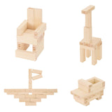 Simmar Wooden Stacking Tower Game – 54 Premium Hardwood Blocks & 4 Dice | Fun Party & Family Game for 6+ Years - Timbuktoon