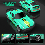 Alphabet RC Drift Car 1:20 Scale 4WD Remote Control Racing Car | 2.4GHz High-Speed 20KM/H Model Vehicle with LED Lights & Drifting Tires | Sports Toy Car for Kids & Adults