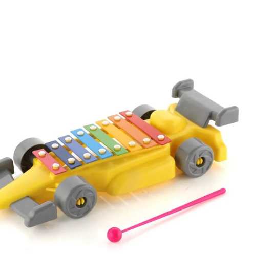 Chanak Car Xylophone Toy for Kids | Plastic Car with 8 Metal Keys | Musical Xylophone Car for Boys & Girls 3+ Years | BIS Approved