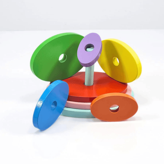 UA Toys Oval Build A Tower – Stacking & Balancing Toy for Kids Colorful oval blocks that boost motor skills, focus, and early construction play. - Timbuktoon