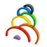 Wooden Rainbow Arches – Educational Stacking Toy (Montessori Inspired) Enhances fine motor skills, coordination, and imagination. - Timbuktoon