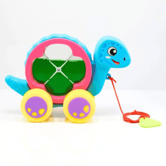 Aqua Turtle Pull Toy by UA Toys – Colorful Pull-Along for Kids (1+ Years) Bright, friendly turtle design makes learning to walk fun and engaging - Timbuktoon