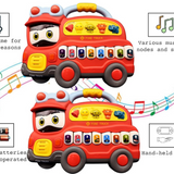 Joy Junction Piano for Kids – Keyboard Musical Instrument Toy with Flashing Lights, Animal Sounds & Songs | Fun Educational Musical Toy for Children (Fire Engine – Red)
