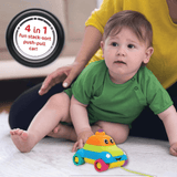Giggles - Stack A Car, 2 in 1 Pull Along Toy, Walking, Shape Sorting, Pretend Play, 12 Months & Above, Infant and Preschool Toys, Multicolour - Timbuktoon