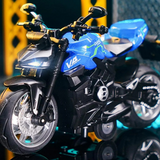 Joy Junction 1:18 Scale Ducati Die-cast Motorcycle Toy – Alloy Pull Back Superbike Model with Lights & Sound | Simulation Bike for Kids, Adults & Car Dashboard Display(Blue)