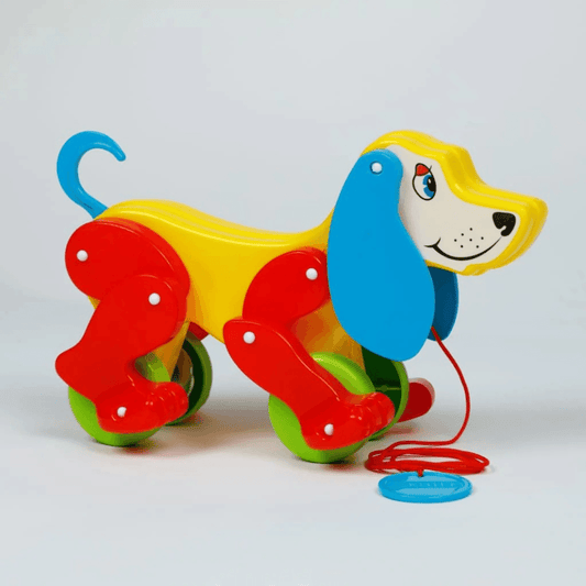 UA Toys Daisy Dog Animal Pet Toy with Pull Rope | Interactive Sound-Generating Feature for Toddlers and Infants, Perfect Walker Toy for 1 Year & Above Kids - Timbuktoon