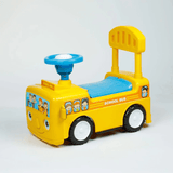 UA Toys School Bus Ride-On Toy for Kids – Push Car with Steering Wheel Bright yellow design with backrest support, perfect for toddlers' indoor and outdoor play. - Timbuktoon
