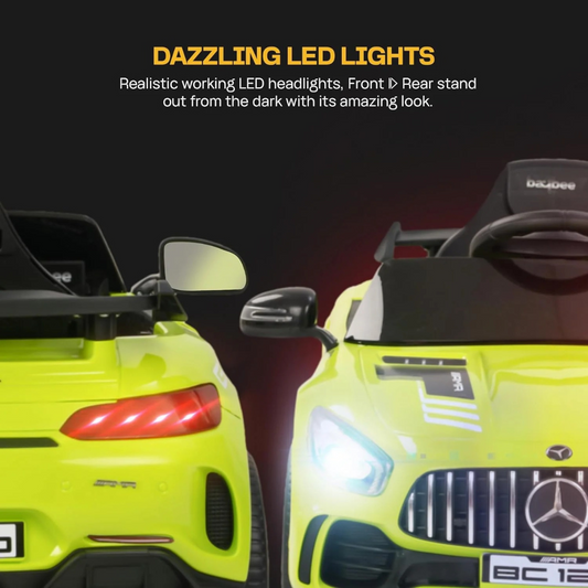 BAYBEE Spyder Pro Battery Operated Car for Kids | Rechargeable Ride-On Toy Car with Music & LED Lights | Big Electric Car for Kids to Drive (Spyder Pro LGR)