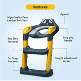 Luv Lap LuvLap Trainer Potty Seat with Ladder, Fits Standard Toilets, Potty Training for Boys & Girls 1+ Years, Safe & Easy Use, Yellow & Blue - Timbuktoon