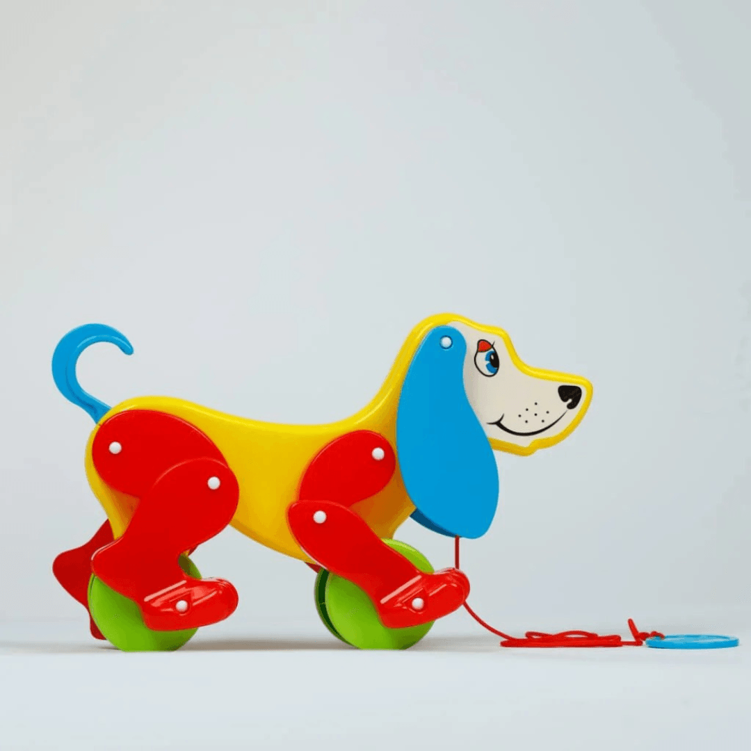 UA Toys Daisy Dog Animal Pet Toy with Pull Rope | Interactive Sound-Generating Feature for Toddlers and Infants, Perfect Walker Toy for 1 Year & Above Kids - Timbuktoon