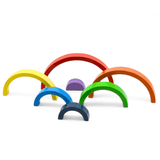 Wooden Rainbow Arches – Educational Stacking Toy (Montessori Inspired) Enhances fine motor skills, coordination, and imagination. - Timbuktoon