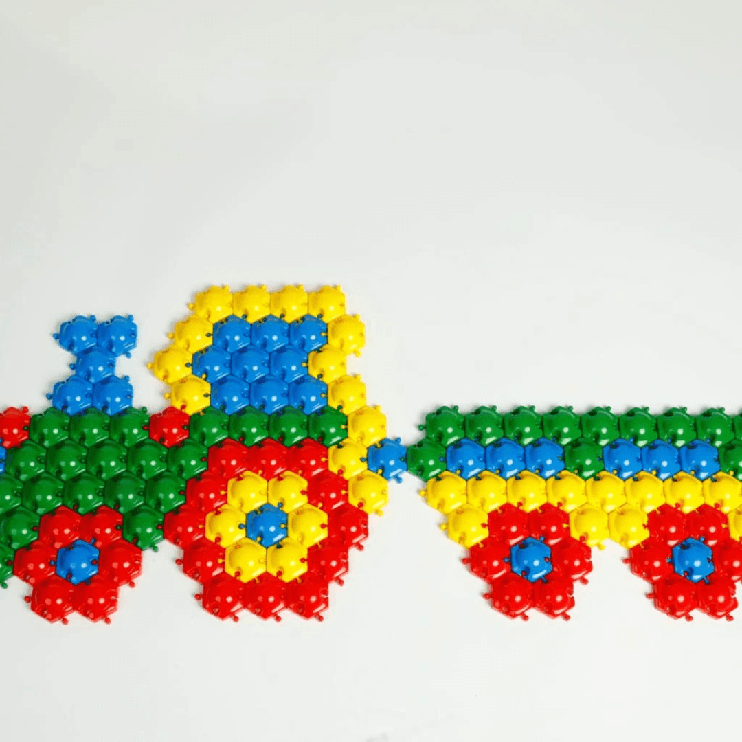 HEXIE Puzzle Blocks – Colorful Interlocking Educational Toy for Kids | Enhances Creativity, Fine Motor Skills & Spatial Thinking | Ideal for STEM Learning & Open-Ended Play - Timbuktoon