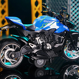 Joy Junction 1:18 Scale Ducati Die-cast Motorcycle Toy – Alloy Pull Back Superbike Model with Lights & Sound | Simulation Bike for Kids, Adults & Car Dashboard Display(Blue)