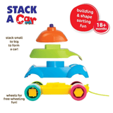 Giggles - Stack A Car, 2 in 1 Pull Along Toy, Walking, Shape Sorting, Pretend Play, 12 Months & Above, Infant and Preschool Toys, Multicolour - Timbuktoon