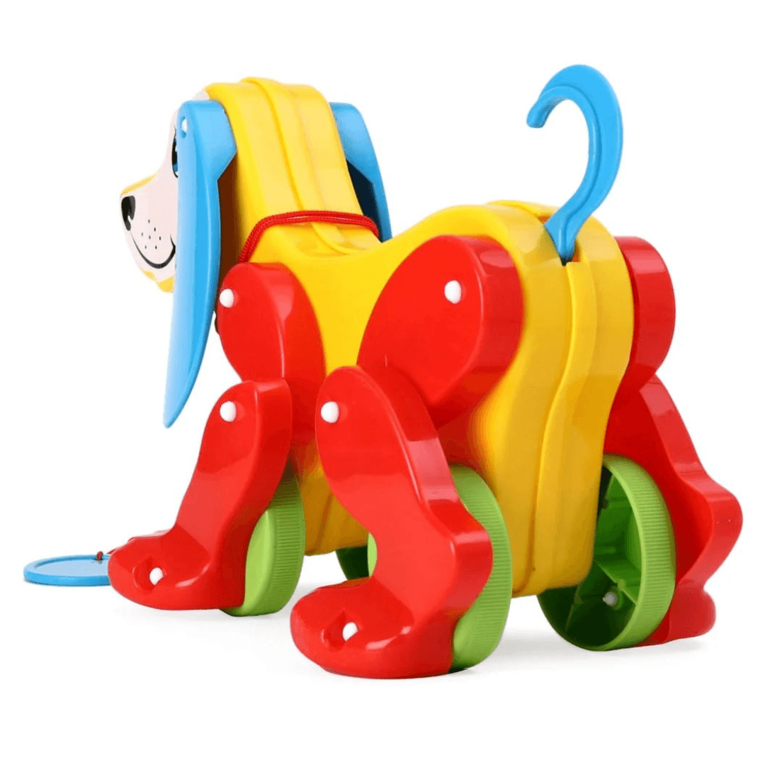 UA Toys Daisy Dog Animal Pet Toy with Pull Rope | Interactive Sound-Generating Feature for Toddlers and Infants, Perfect Walker Toy for 1 Year & Above Kids - Timbuktoon