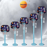 Space Basketball Set for Kids | 5-Level Adjustable Height with Stand & Ball Indoor & Outdoor Sports Toy for Ages 2+ | Easy Setup | Ideal Birthday Gift - Timbuktoon