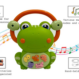 Joy Junction Green Frog Musical Toy – Interactive Infant Crawling Toy with Music, LED Lights & Animal Sounds | Early Development Toy for Toddlers 12 Months+ | Birthday Gift for Boys & Girls