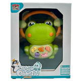 Joy Junction Green Frog Musical Toy – Interactive Infant Crawling Toy with Music, LED Lights & Animal Sounds | Early Development Toy for Toddlers 12 Months+ | Birthday Gift for Boys & Girls