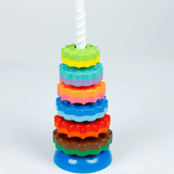 GIRNAR Spinning Tower – Colorful Stacking & Spinning Toy for Toddlers | Develops Motor Skills, Hand-Eye Coordination & Early Learning Through Play - Timbuktoon
