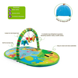 Giggles Funskool 3in1 Deluxe Playgym, Animal Printed Soft & Comfy Activity Mat for Tummy Time, Fun & Development Toy for Babies, Infants, Multicolour, Gift Set for Kids, Age 2+ Months