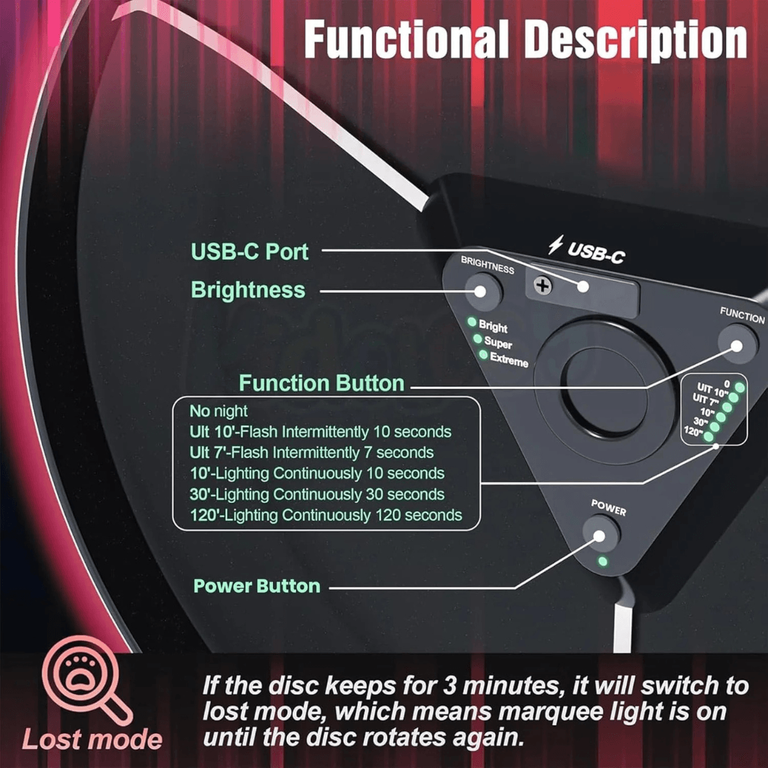 Light-Up LED Flying Disc – Glow-in-Dark Rechargeable Frisbee with Auto Lighting, Smart Play Modes, Rounded Corners, and Non-Slip Grip – Perfect for Boys, Girls, and Outdoor Fun - Timbuktoon