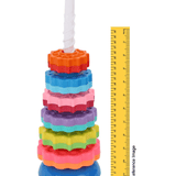GIRNAR Spinning Tower – Colorful Stacking & Spinning Toy for Toddlers | Develops Motor Skills, Hand-Eye Coordination & Early Learning Through Play - Timbuktoon