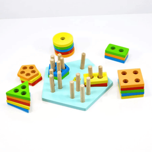 Pentagon Shape Sorter – Educational Sorting Toy for Toddlers Helps kids learn shapes, colors, and coordination through hands-on play - Timbuktoon