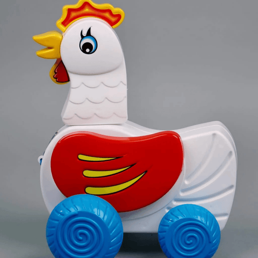 UA Toys Pull-Along Charming Hen – Colorful Walking Toy for Toddlers Encourages movement and coordination with fun pull-along action and bright design. - Timbuktoon