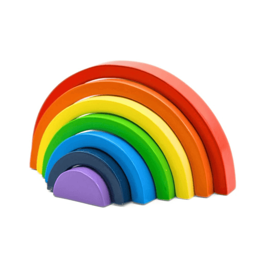 Wooden Rainbow Arches – Educational Stacking Toy (Montessori Inspired) Enhances fine motor skills, coordination, and imagination. - Timbuktoon