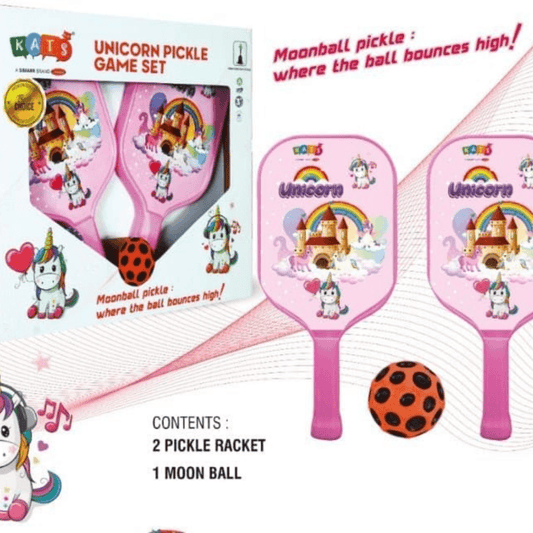Unicorn Pickle Game Set for Kids | Fun Indoor & Outdoor Activity for Parties & Playtime Boosts Coordination, Reflexes & Social Skills | Colorful & Engaging Game Set - Timbuktoon
