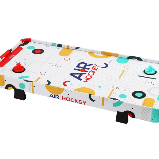 Mega Indoor Air Hockey Game Set for Kids & Adults – Tabletop Design (130x63x17 cm) – Includes Pucks & Pushers – Home, Party & Game Room Fun - Timbuktoon