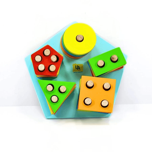 Pentagon Shape Sorter – Educational Sorting Toy for Toddlers Helps kids learn shapes, colors, and coordination through hands-on play - Timbuktoon