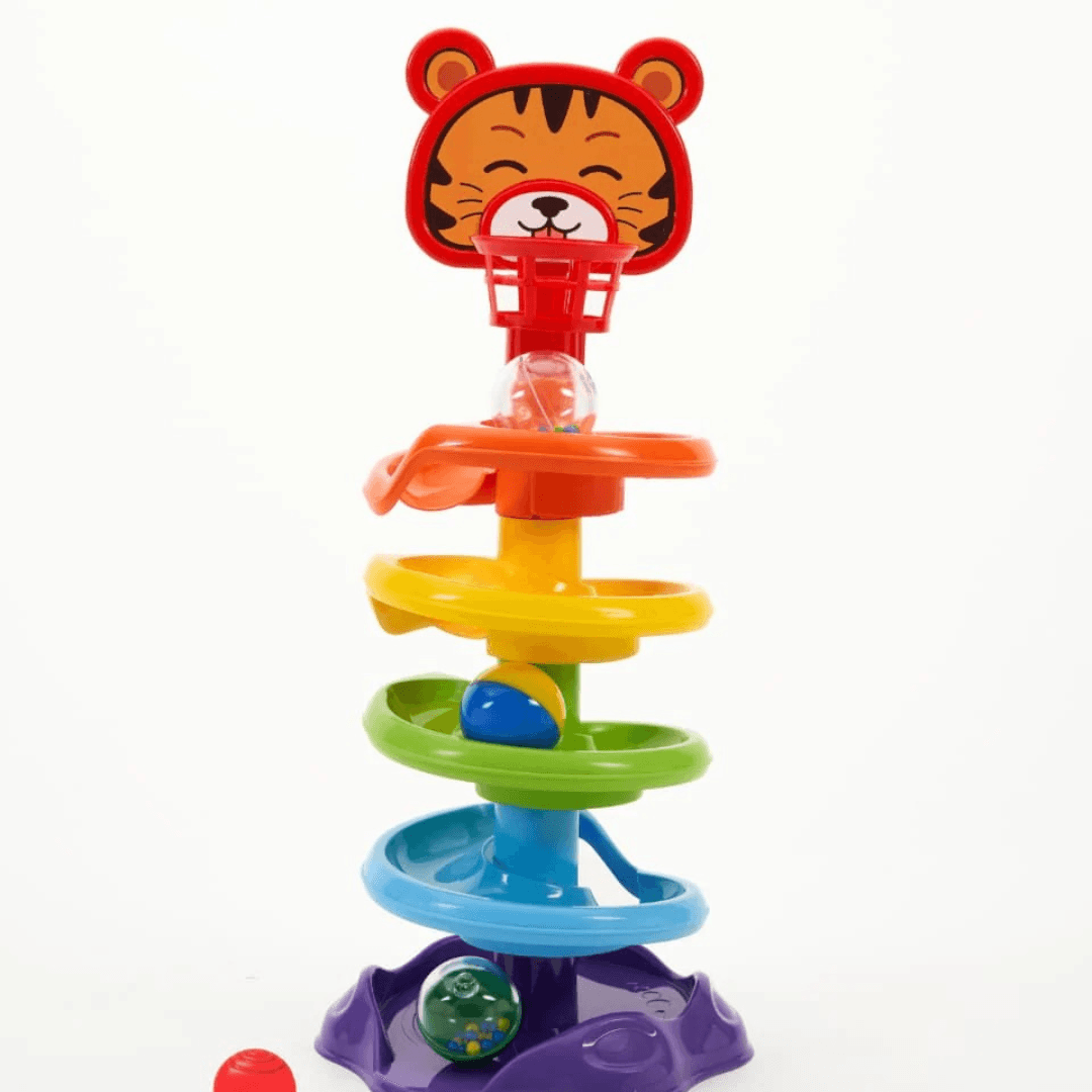 Animal Ball Tower – Colorful Rolling Ball Drop Toy for Toddlers Fun & engaging multi-level play tower with animal-themed design to boost motor skills and learning. - Timbuktoon